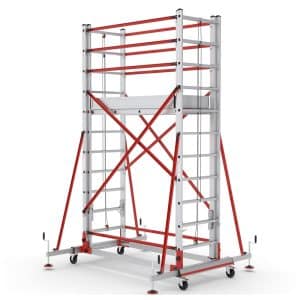 TeleSafe XLN 2-delt rullestillads Arb. højde 6,4 meter